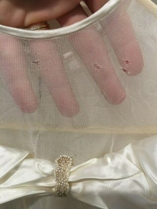 Vintage 1946 Satin Bridal Gown Veil and Head Piece/Crown - 7