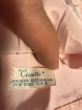 Lovely Vintage Madame Alexander CISSETTE Doll Tagged Pink Gown,  Chemise 6