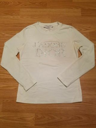 Christian Dior Vintage Long Sleeve T Shirt Top Cotton Size - Us Small