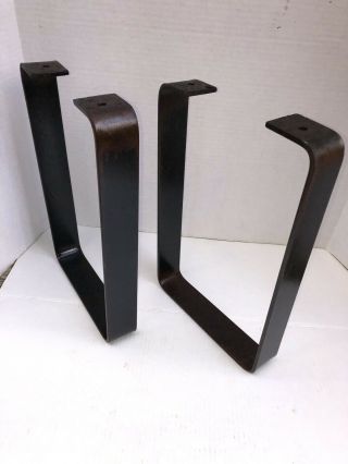 2 - Vintage Industrial Steel Metal Coffee Or End Table Bench Legs Retro Style