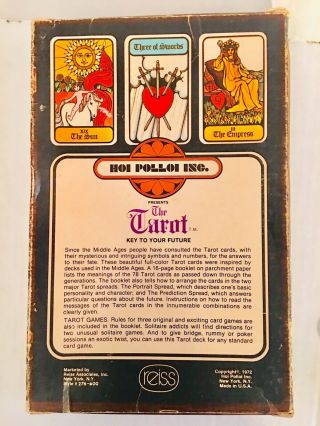 Vintage 1972 Hoi Polloi - THE TAROT - Complete Deck w/ 80 Cards,  Booklet & Box 5