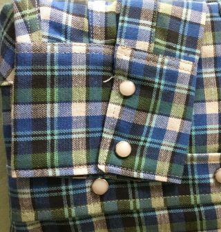 NOS RANCHCRAFT PENNEYS WESTERN SHIRT VTG PEARL BUTTONS LONG SLEEVE 16 1/2 34 4