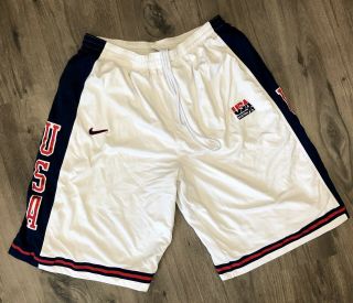 Vintage Nike Mens Size Large Dream Team Usa Olympic Basketball Shorts Authentic