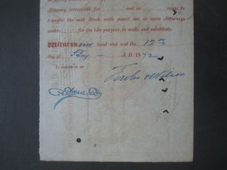 vTg 1875 Panama Rail Road Stock Certif Revenue imprint Stamped Paper Canal Zone 7
