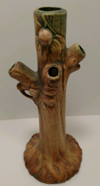 Vintage Weller Woodcraft Art Pottery Bud Vase.  1920s.  Impressed Makers Mark.  Usa
