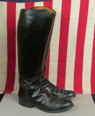 Vintage Dehners Omaha Black Leather Riding Boots Tall Equestrian Dressage Sz.  8