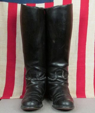 Vintage Dehners Omaha Black Leather Riding Boots Tall Equestrian Dressage Sz.  8 3