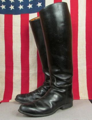 Vintage Dehners Omaha Black Leather Riding Boots Tall Equestrian Dressage Sz.  8 5