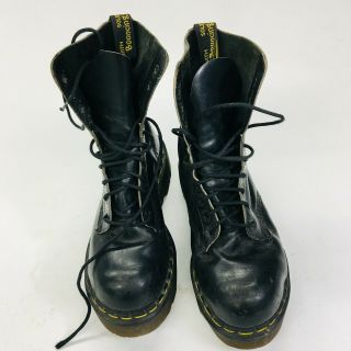 Vintage Dr.  Marten Leather Made In England Platform Boots,  Size