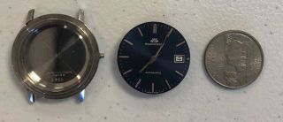 Vintage Bucherer Mans Wristwatch Automatic 21 Jewels Stainless Repair