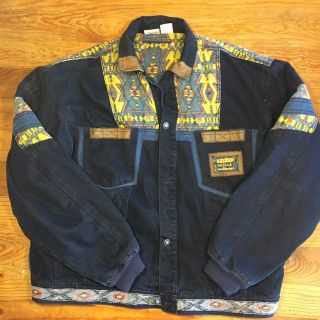 Vintage Major Damage 80s 90s Old School Hip Hop Denim Jacket
