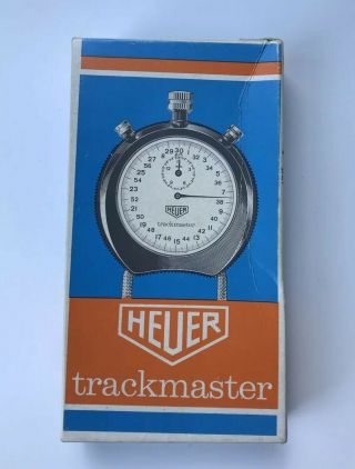 Vintage Heuer Trackmaster Box,  8047 Rare Blanc (white) Color