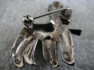 Vintage Alice Caviness Germany Sterling Silver & Enamel Poodle Dog Brooch Pin 5