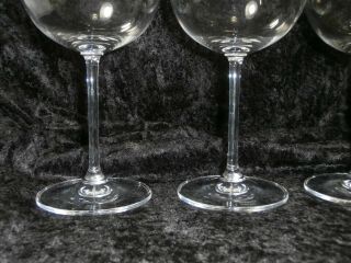 SET OF 4 VINTAGE WATERFORD MARQUIS LARGE CRYSTAL LIGHT RED WINE GLASSES STEMS 3