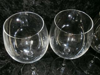 SET OF 4 VINTAGE WATERFORD MARQUIS LARGE CRYSTAL LIGHT RED WINE GLASSES STEMS 4