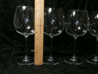 SET OF 4 VINTAGE WATERFORD MARQUIS LARGE CRYSTAL LIGHT RED WINE GLASSES STEMS 5