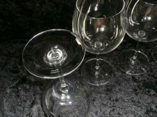 SET OF 4 VINTAGE WATERFORD MARQUIS LARGE CRYSTAL LIGHT RED WINE GLASSES STEMS 7