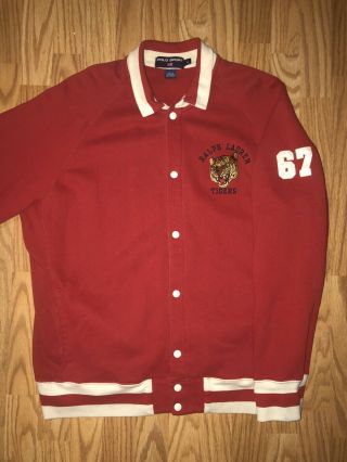 Polo Sport Ralph Lauren Vintage 90s Tigers Varsity Jacket X - Large
