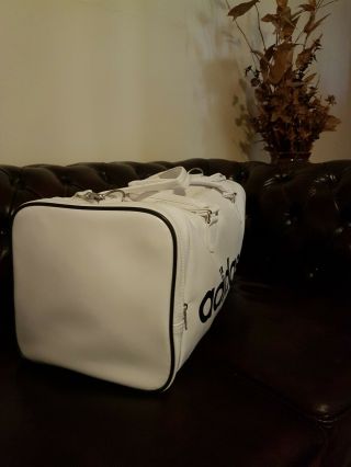 Vintage Adidas White & Black Large Gym Bag 3