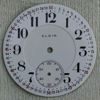 Elgin 16s " Montgomery " Railroad Pocket Watch Dial For Bw Raymond Or Father Time