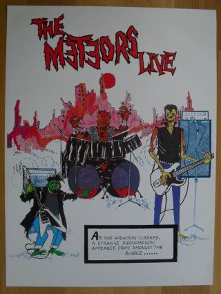 The Meteors Uk Vintage Poster 