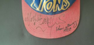Vintage Starter Cap Fitzroy Lions AFL Signed by Kevin Murray,  Martin Pike,  Leon 3