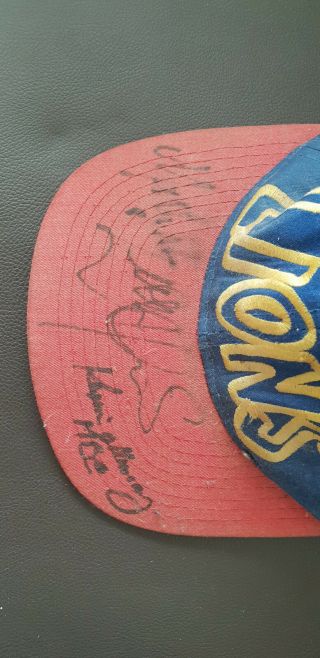 Vintage Starter Cap Fitzroy Lions AFL Signed by Kevin Murray,  Martin Pike,  Leon 5