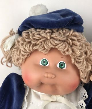 Vintage Cabbage Patch Twins Girls With Blue Dress And Blue Hat 2