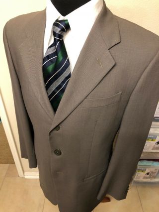Vintage Mani Giorgio Armani Suit 2 Pc 3 Button Wool Green No Vent Size 38