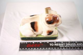 Vintage Bulldog Desktop Tape Dispenser Takahashi Porcelain Ceramic Rare Gorgeous 8