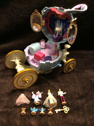 Vintage Bluebird Polly Pocket Cinderella Figures,  Key 1999 Playset Disney