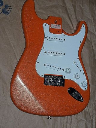 Vintage Fender Strat Stratocaster Squier Sparkle Orange Body Full Size Poplar