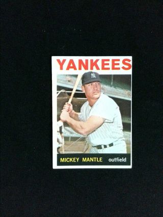 Mickey Mantle Vintage 1964 Topps Baseball Card 50 Ny Yankees Ex Off Centered