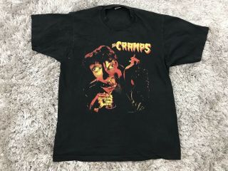 Vintage The Cramps T Shirt Size L Look Mom No Head 1992 Concert