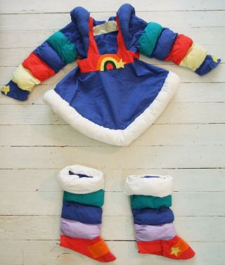 Vintage Rainbow Brite Dress Up Costume Handmade Complete Mccalls Child Girl 5 - 7