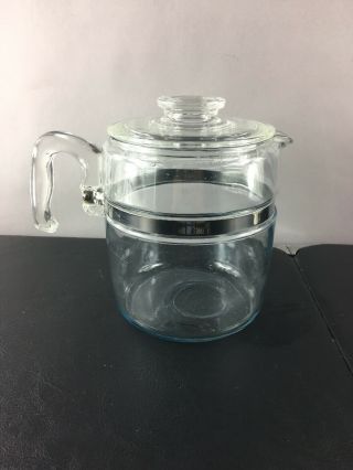 Vintage Pyrex Flameware Glass Blue Tint 9 Cup Coffee Pot and Lid Only 7759 5