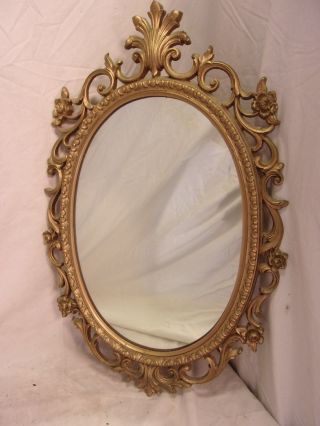 Vintage Victorian Resin Mirror/frame 18 1/2 X 28 1/2 Mirror 14 1/2 X 20 3/4 "