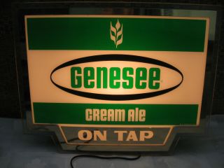 Genesee Cream Ale Beer Lighted On Tap Sign 19 