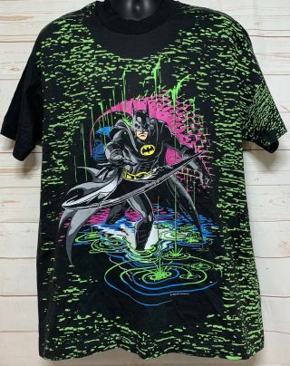 Vtg Batman Returns T - Shirt Size Xl 1992 Dc Comic Made In Usa Be There Brand