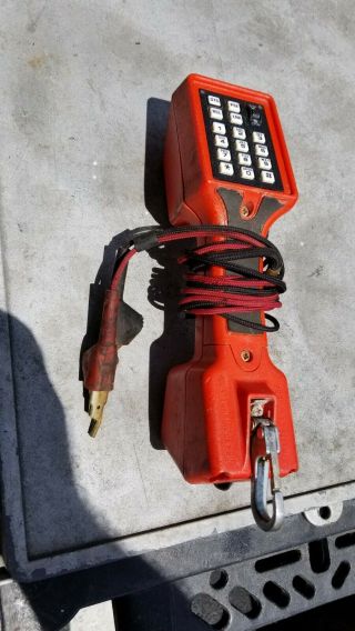Harris Dracon Division vintage lineman tester phone.  Red 2