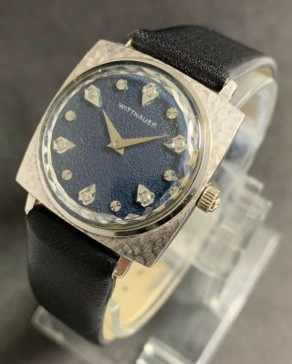 Vintage Wittnauer (longines) Mechanical Hand Winding Swiss Watch,  17j,  Diamond Dial
