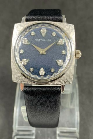 Vintage WITTNAUER (Longines) mechanical hand winding Swiss watch,  17J,  Diamond Dial 3