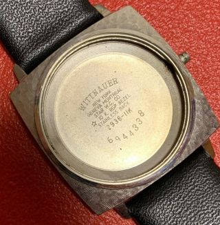 Vintage WITTNAUER (Longines) mechanical hand winding Swiss watch,  17J,  Diamond Dial 6