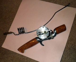 Vintage Glass Caster Fishing Rod GlassCaster Bronson Lashless Reel 4