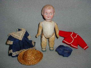Antique RA 54 Googly Eyed Bisque Head Doll 2