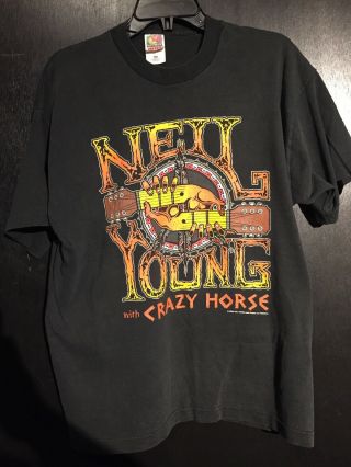 Vintage Neil Young And Crazy Horse 1996 - 1997 Tour T - Shirt Xl Vtg Htf