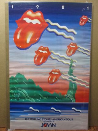 American Tour Vintage Poster The Rolling Stones English Rock Band 1981 Inv 3030