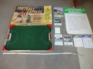 Large Vintage Subbuteo Football Express Tabletop And Booklets Wall Chart Etc