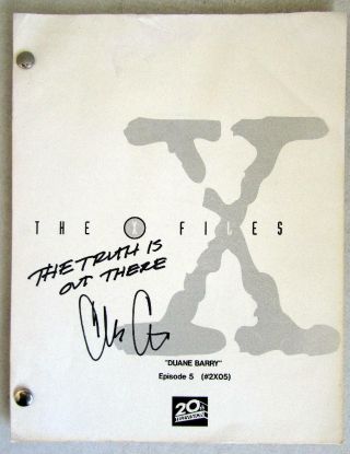 Vintage 1994 The X - Files Script S2e5 " Duane Barry " Signed By Chris Carter