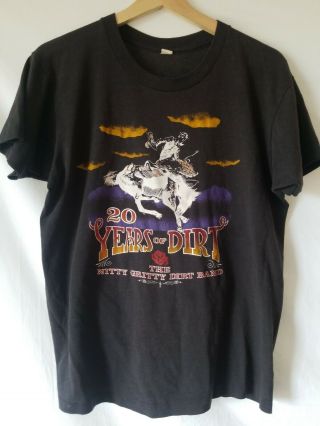 Rare 1986 Nitty Gritty Dirt Band Vintage Tour Shirt 70s 80s Grateful Dead Screen